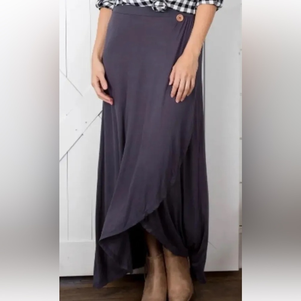 Matilda Jane Gray Maxi Skirt NWT sz Small - Picture 1 of 2